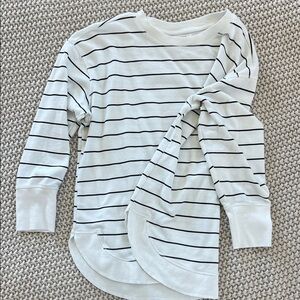 Maurices Kids' Black and White Striped light weight sweatshirt